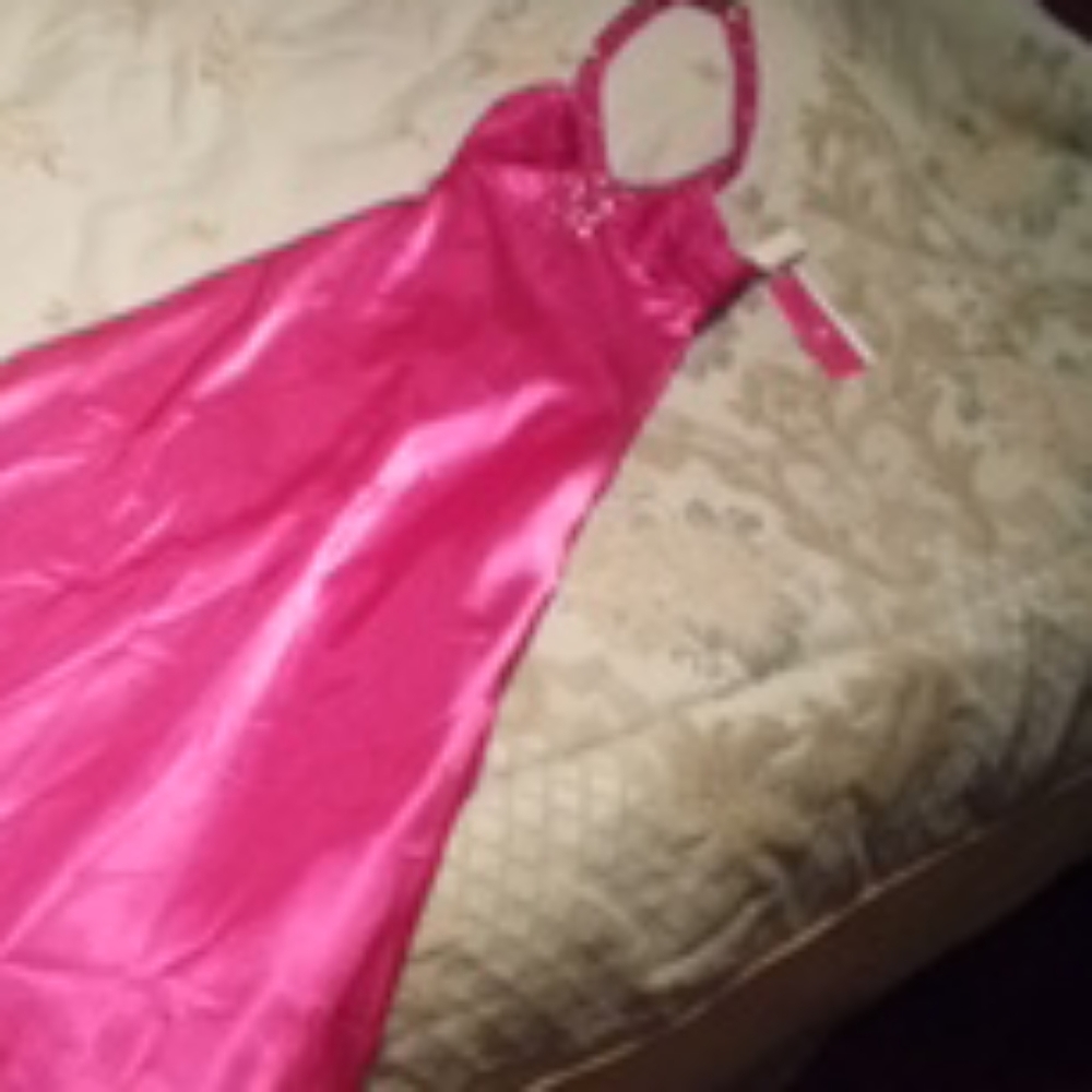 Fuscia full length formal dress